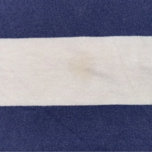 Polo Ralph Lauren Rugby Shirt L Striped Green Collar Custom Fit - Picture 7 of 7